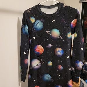Blackmilk Paper Universe Sweater Dress - XS